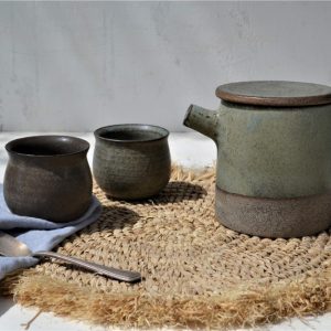 Cylinder Teapot & Tea Cups (60803-60810)