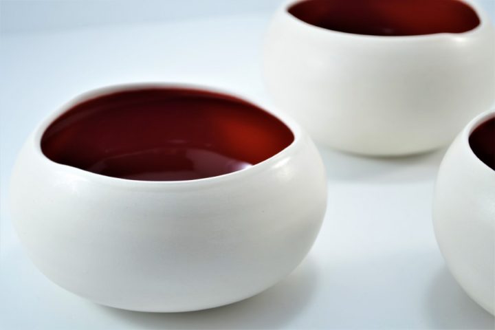 Ball Bowl Red ceramic