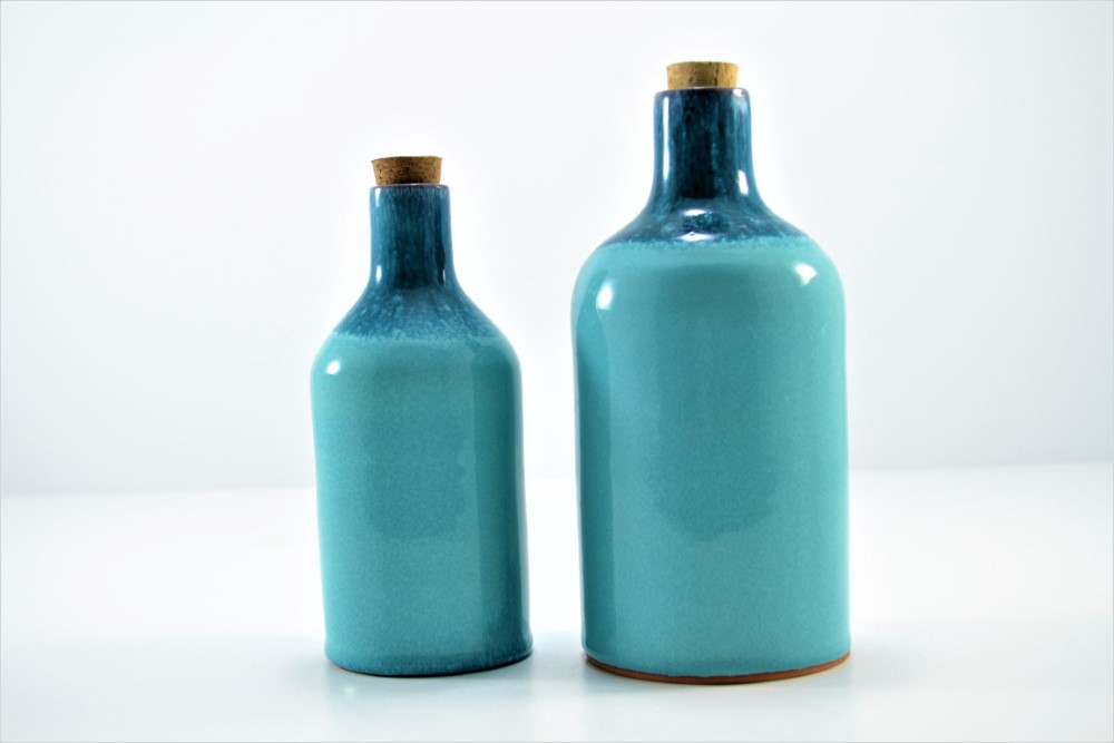 Raki Bottle H:18 cm & Raki Bottle H:15,5 cm ceramic