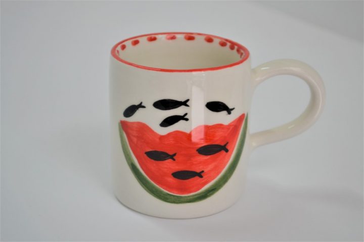 Short Cylinder Cup Water Melon ceramic