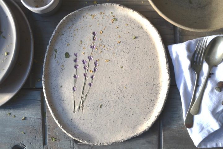 Lavender Gritty Plate ceramic