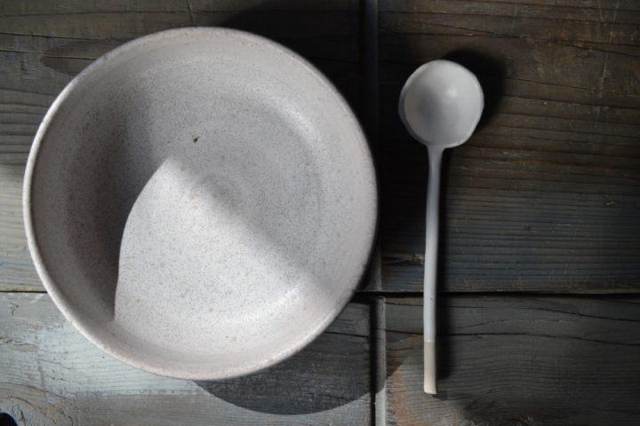 Shallow Bowl Rice White ceramic