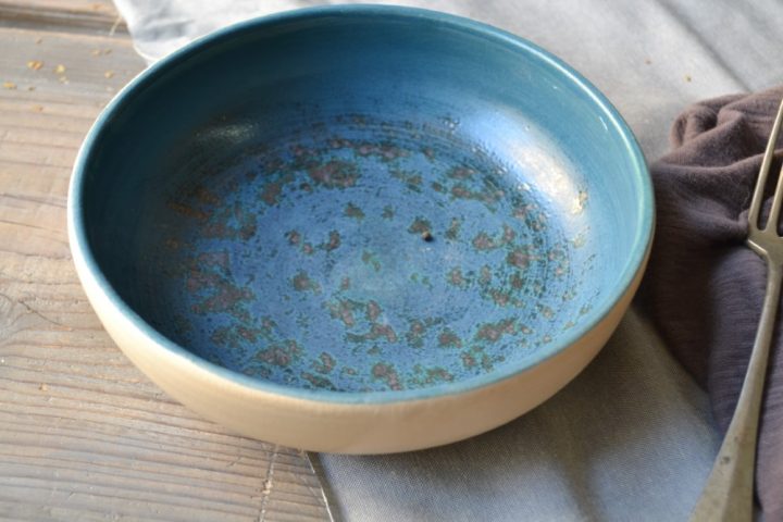 Blue Shades Shallow Bowl ceramic