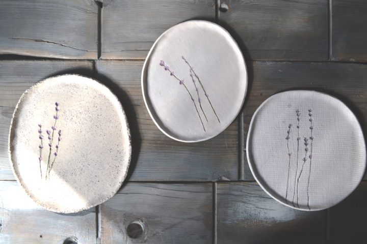 Lavender Gritty Plate ceramic