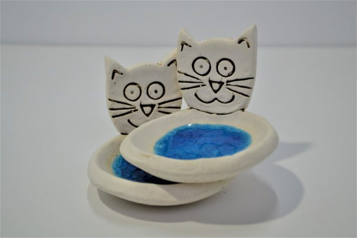 Cat Face Candle Holder ceramic